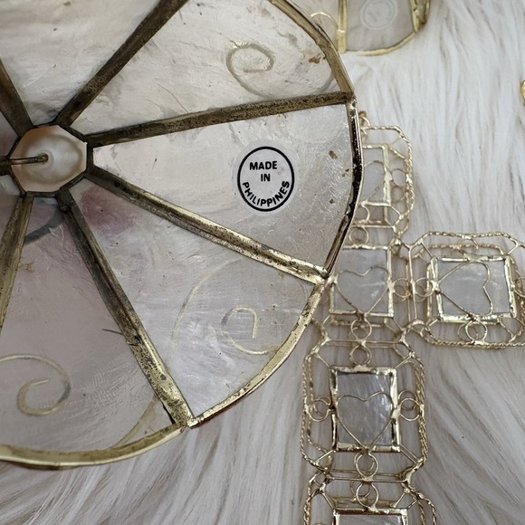 Vtg Lot Capitz Angel Ornaments Christmas Lightweight Music Horn Tambourine - Picture 7 of 9